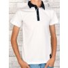 Jungen Polo Shirt mit Kontrastfarben Weiß 146