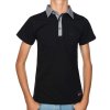 Jungen Polo Shirt mit Kontrastfarben Schwarz 116