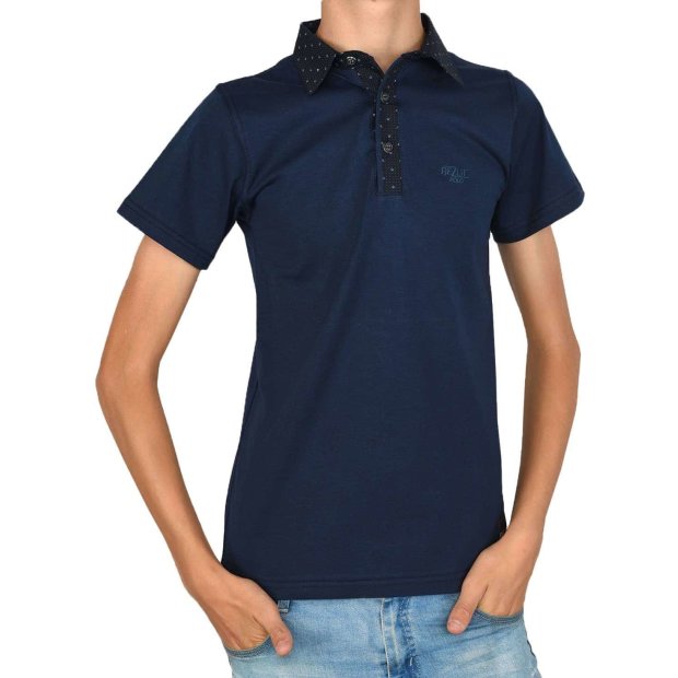 Jungen Polo Shirt mit Kontrastfarben Navy 128