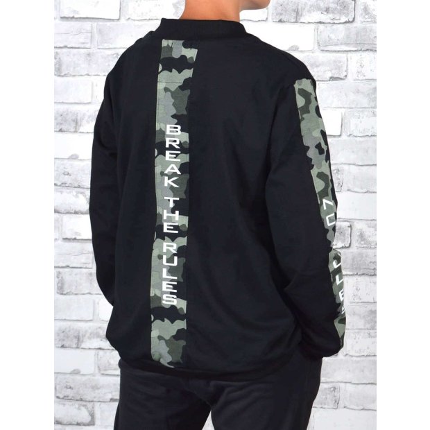 Jungen Sweatshirt mit Rücken Print Schwarz 122