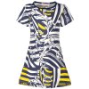 Mädchen Kleid mit Muster Druck Gelb 104