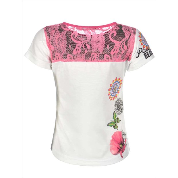 T-Shirt mit Perlen Pailletten Rosa 98-104