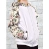 Mädchen Pullover mit Kapuze Blumenmuster Weiß 140