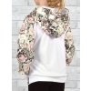 Mädchen Pullover mit Kapuze Blumenmuster Weiß 146