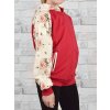 Mädchen Pullover mit Kapuze Blumenmuster Rot 104