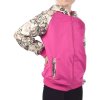 Mädchen Pullover mit Kapuze Blumenmuster Pink 116