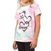 Mädchen T-Shirt Batikdruck Bärchengesicht Rosa 152