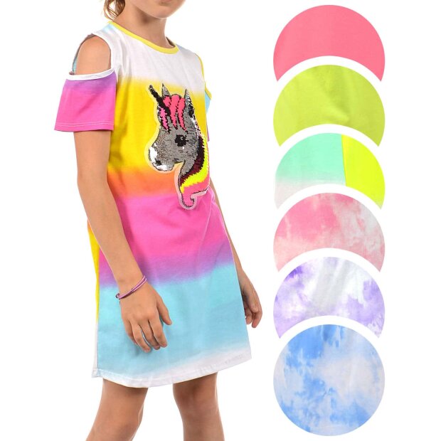 Mädchen Kleid mit Wendepailletten