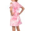 Mädchen Kleid Wende Pailletten Einhorn-Motiv Rosa Batik 116