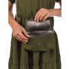 Mädchen Kleid schwingender Rock und Tasche Olivegrün 116