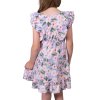 Mädchen Kleid mit Volants Blumenmotiv Lila 146