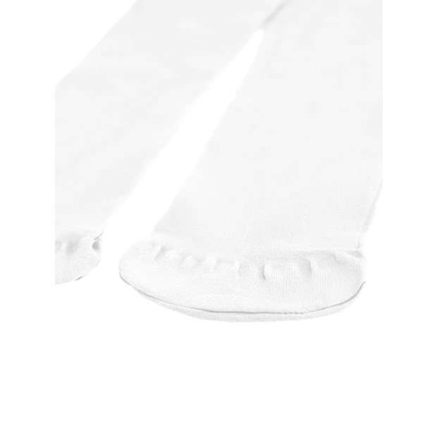 Mädchen Strumpfhose Unifarben mit Muster Weiß 152