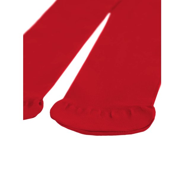Mädchen Strumpfhose Unifarben mit Muster Rot 152