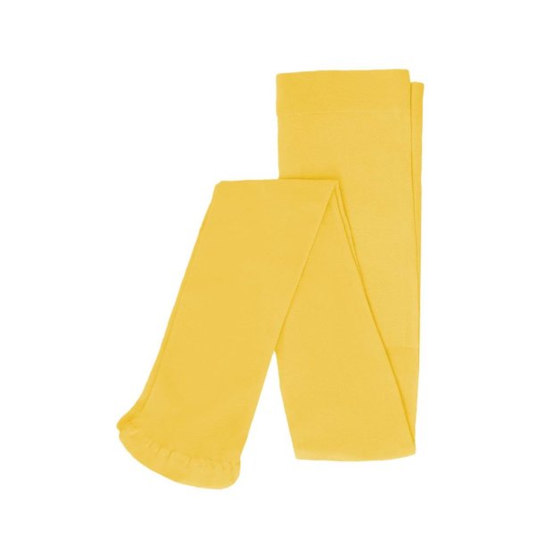 Mädchen Strumpfhose Unifarben mit Muster Gelb 152