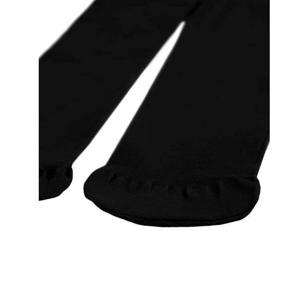 Mädchen Strumpfhose Unifarben mit Muster Schwarz 152