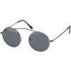 Designer Rundglas Herren Sonnenbrille mit Edelstahlbügeln