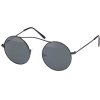 Designer Rundglas Herren Sonnenbrille mit Edelstahlbügeln