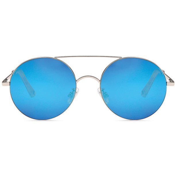 Damen Herren Sonnenbrille Flachgläser flexible Metallbügel
