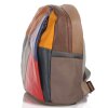 Damen City Backpack Leder bunt Pachwork Rucksack 30660