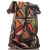 Damen City Backpack Leder bunt Pachwork Rucksack 30664