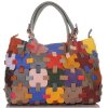 Echtleder Patchwork Tasche mit viel Stauraum