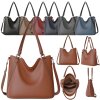 Damen Vegane Tasche Shopper Bag Hobo Bag