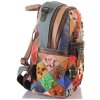Damen City Backpack Leder bunt Pachwork Rucksack 30673
