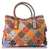Echtleder Patchwork Tasche mit viel Stauraum