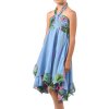 Mädchen Sommer Kleid Blau 128