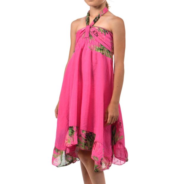 Mädchen Sommer Kleid Pink 140