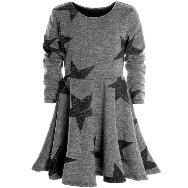 Mädchen Winter Kleid Grau 146